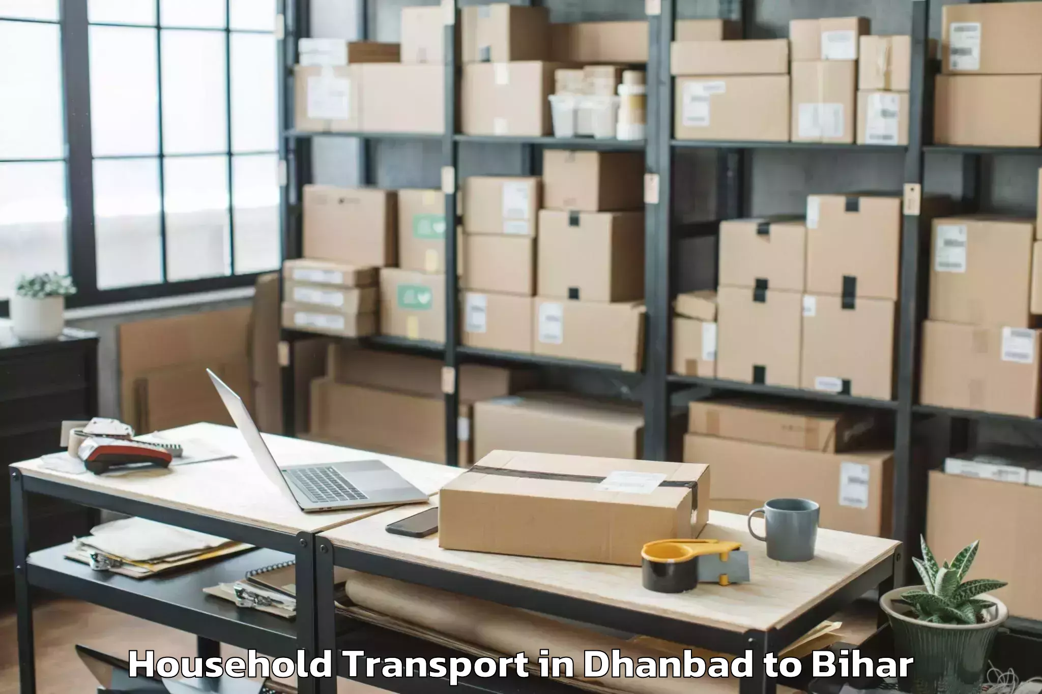 Easy Dhanbad to Chakia Household Transport Booking